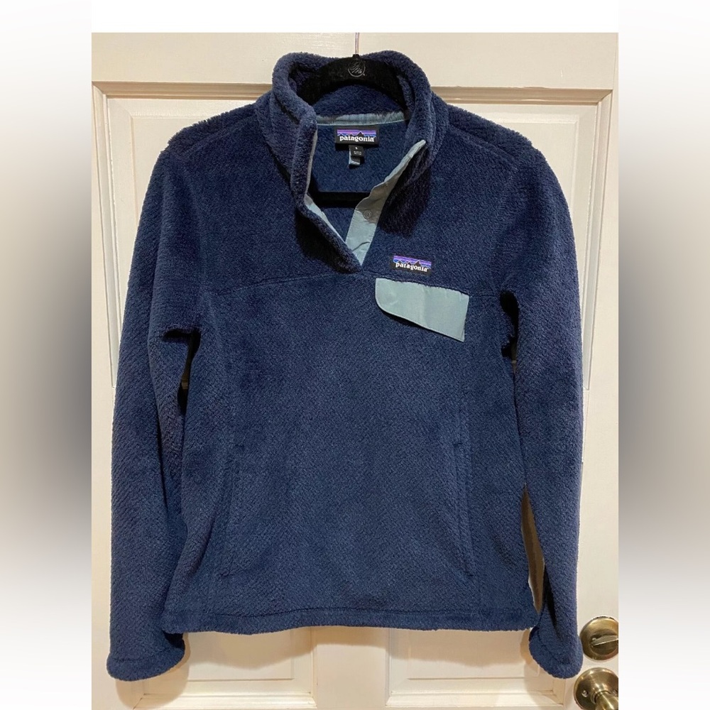 Patagonia Re-Tool Snap-T Polartec High Pile Fleece Pullover - Navy - Size M